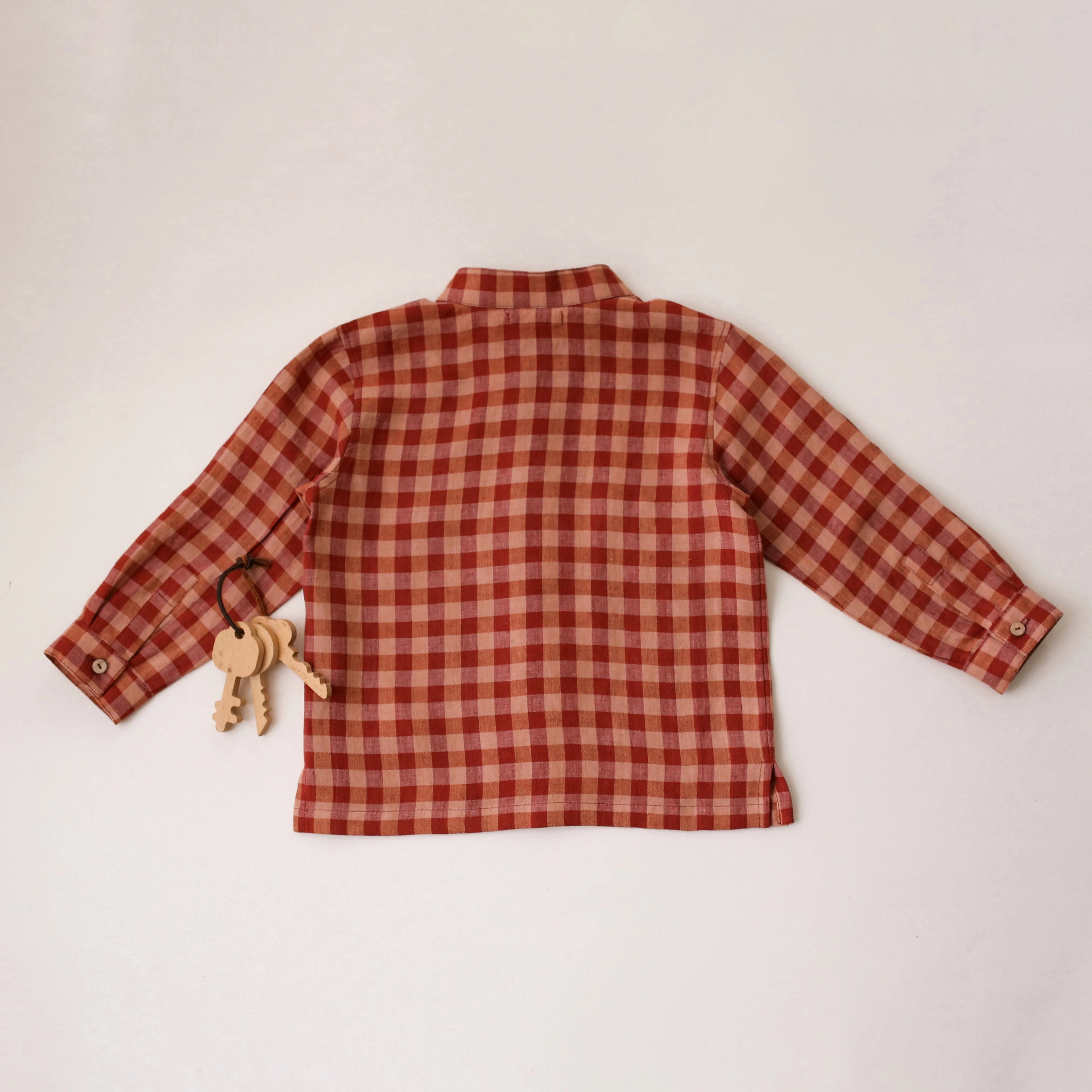 Butternut Check Linen Long Sleeve Shirt