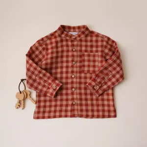 Butternut Check Linen Long Sleeve Shirt