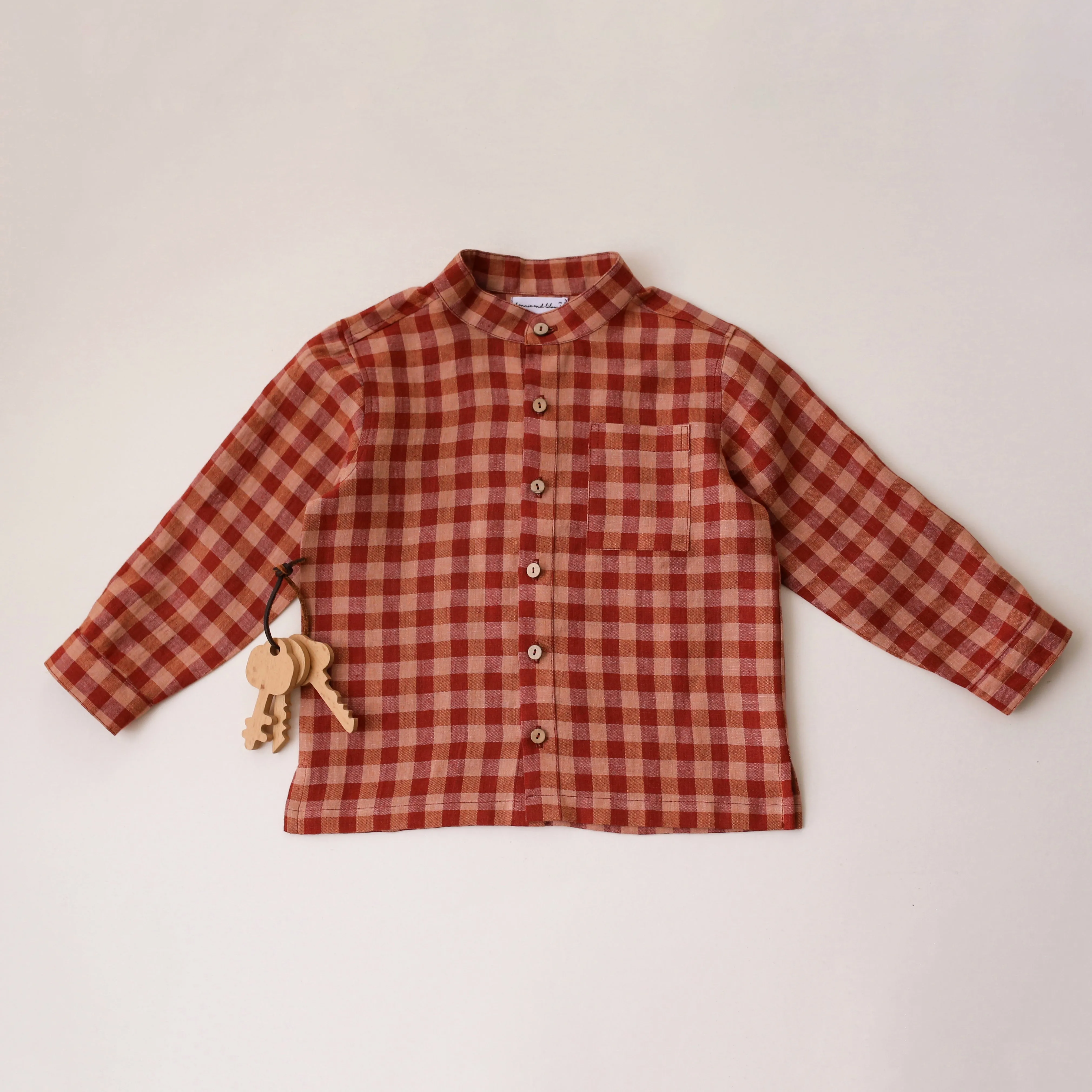 Butternut Check Linen Long Sleeve Shirt