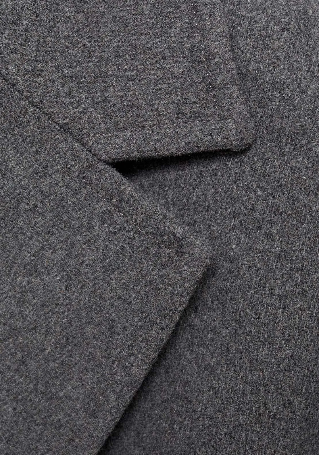 Double-breasted wool coat - Gray