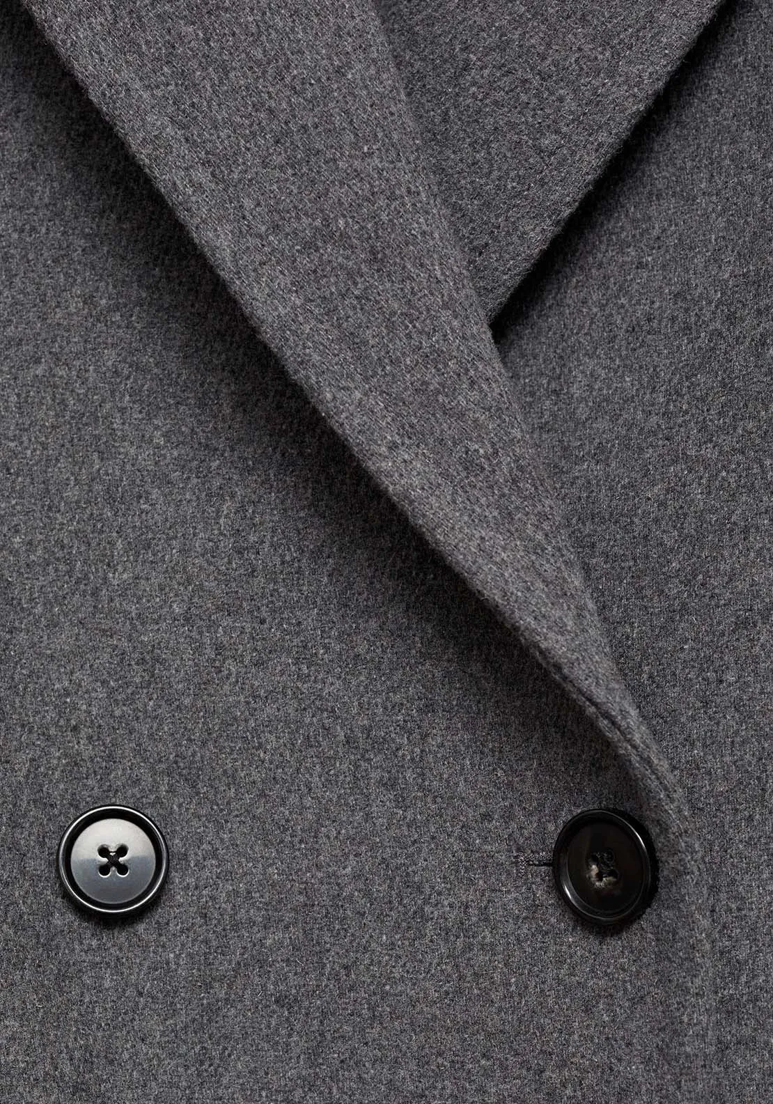 Double-breasted wool coat - Gray