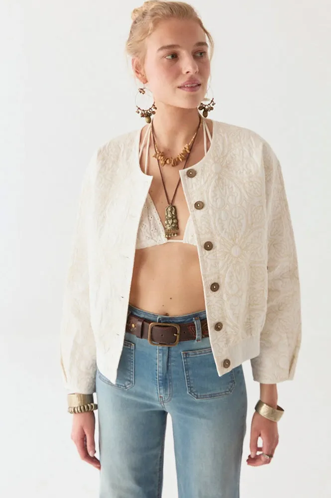 Maison Hotel Boticcelli Tesela Ivory Jacket
