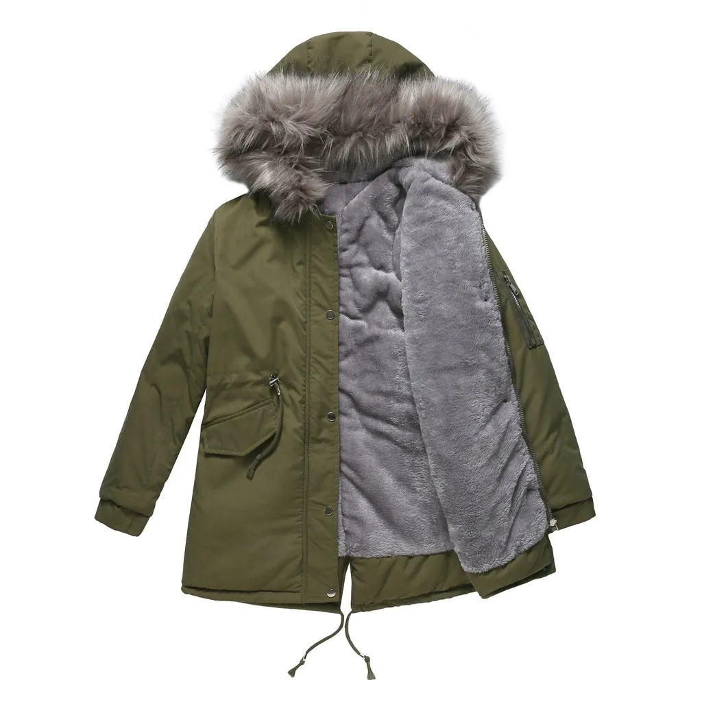 MARINA | Warm Velvet-Trimmed Parka
