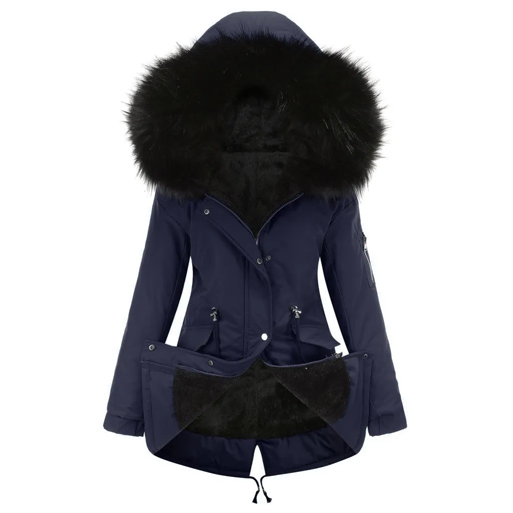 MARINA | Warm Velvet-Trimmed Parka