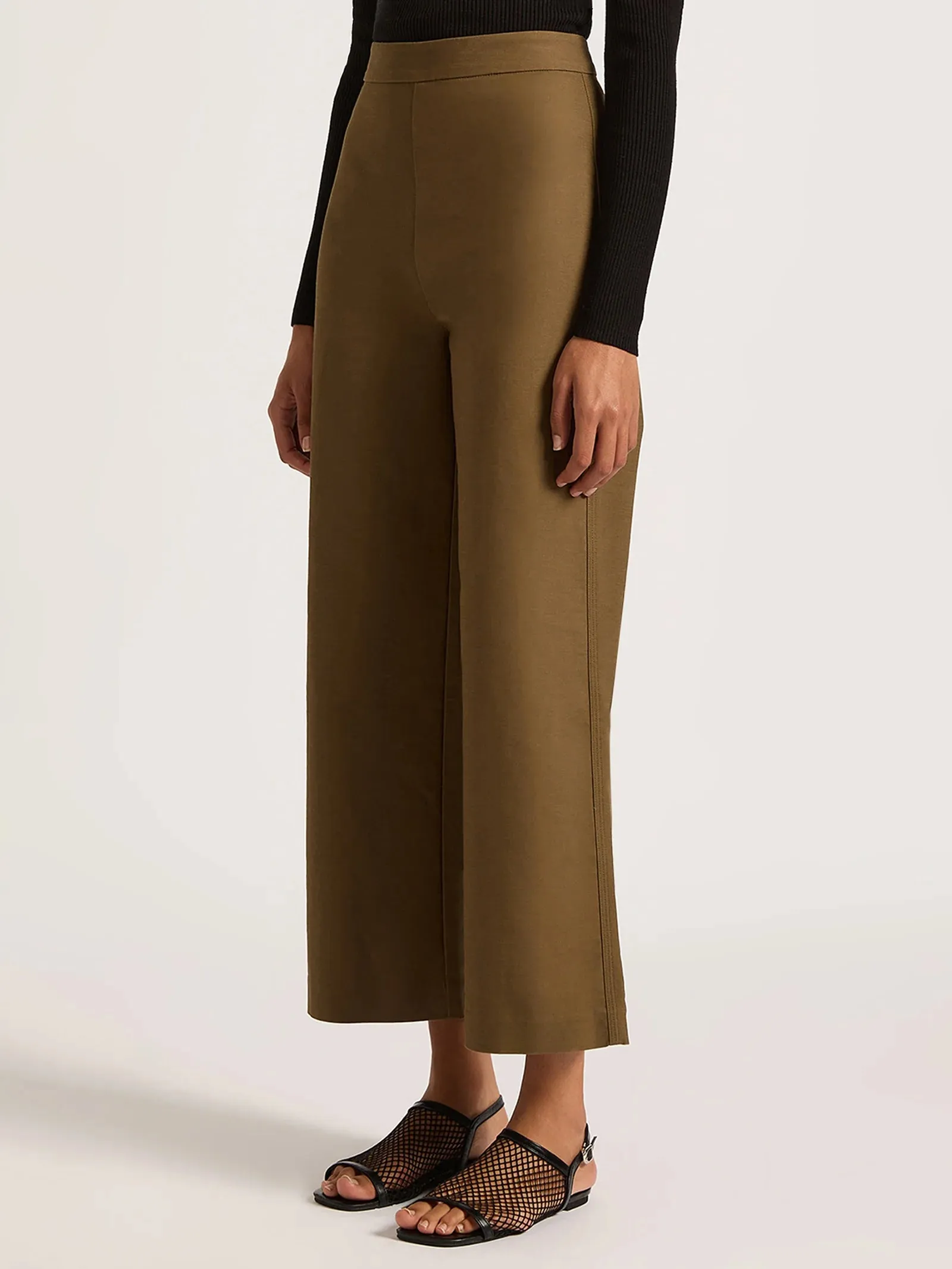 NUDE LUCY -  Brisa Culotte Pant - KHAKI