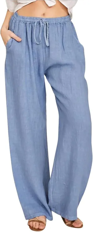 Pants For 2024 Fashion Trendy Women High Waisted Cotton Linen Summer Trouser Elastic Waist Boho Lounge Sweatpants