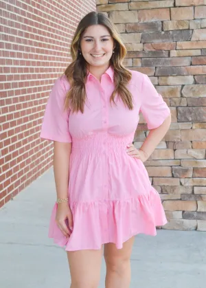 Sweetly Buttoned Shirt Dress