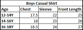 Teens Boys Corduroy Casual Shirt - Ash Grey