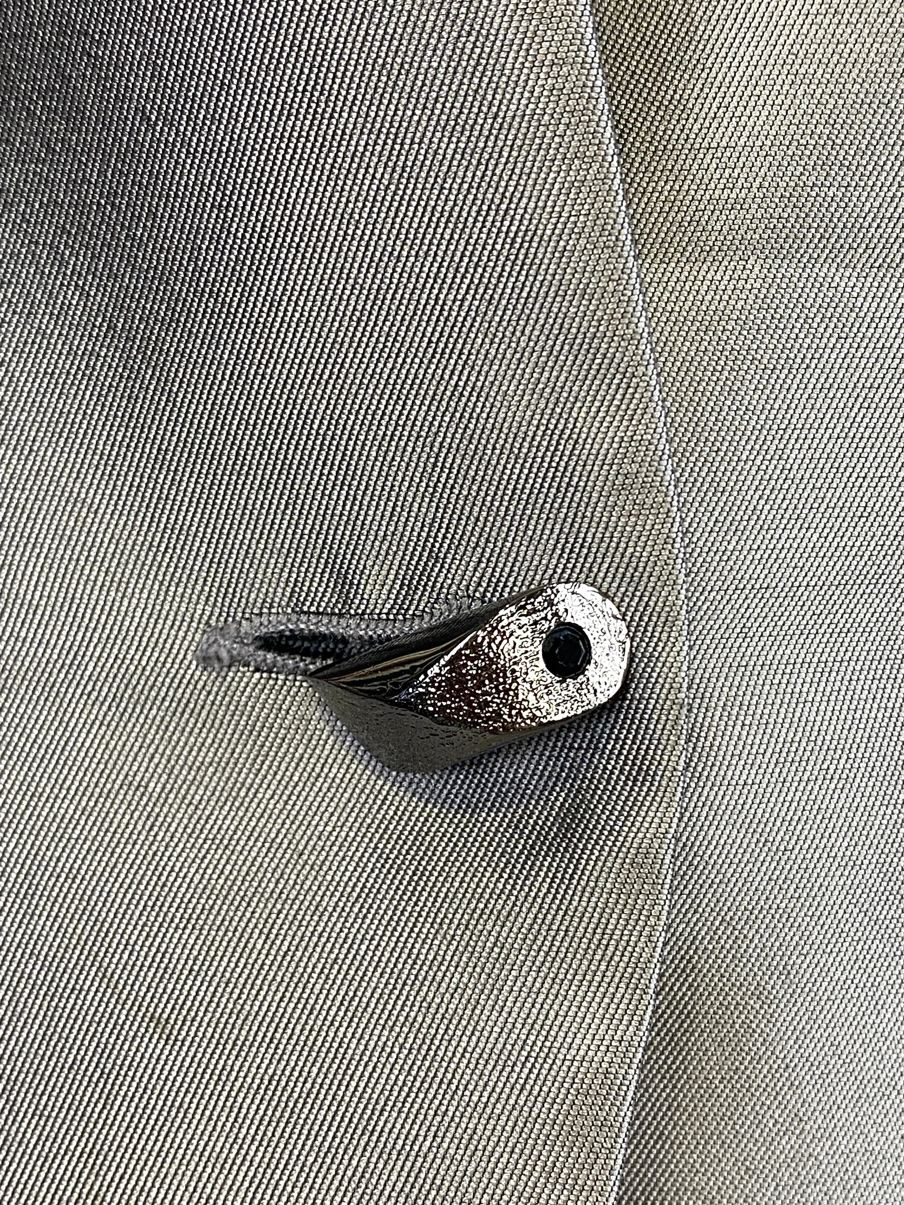 Vintage 1990s Sunny Choi Grey Silk Blazer, S-M